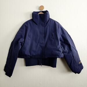 Neiwai Duck Down Waterproof Ski Jacket Dark Blue Night Sky Fleece (L) NWT